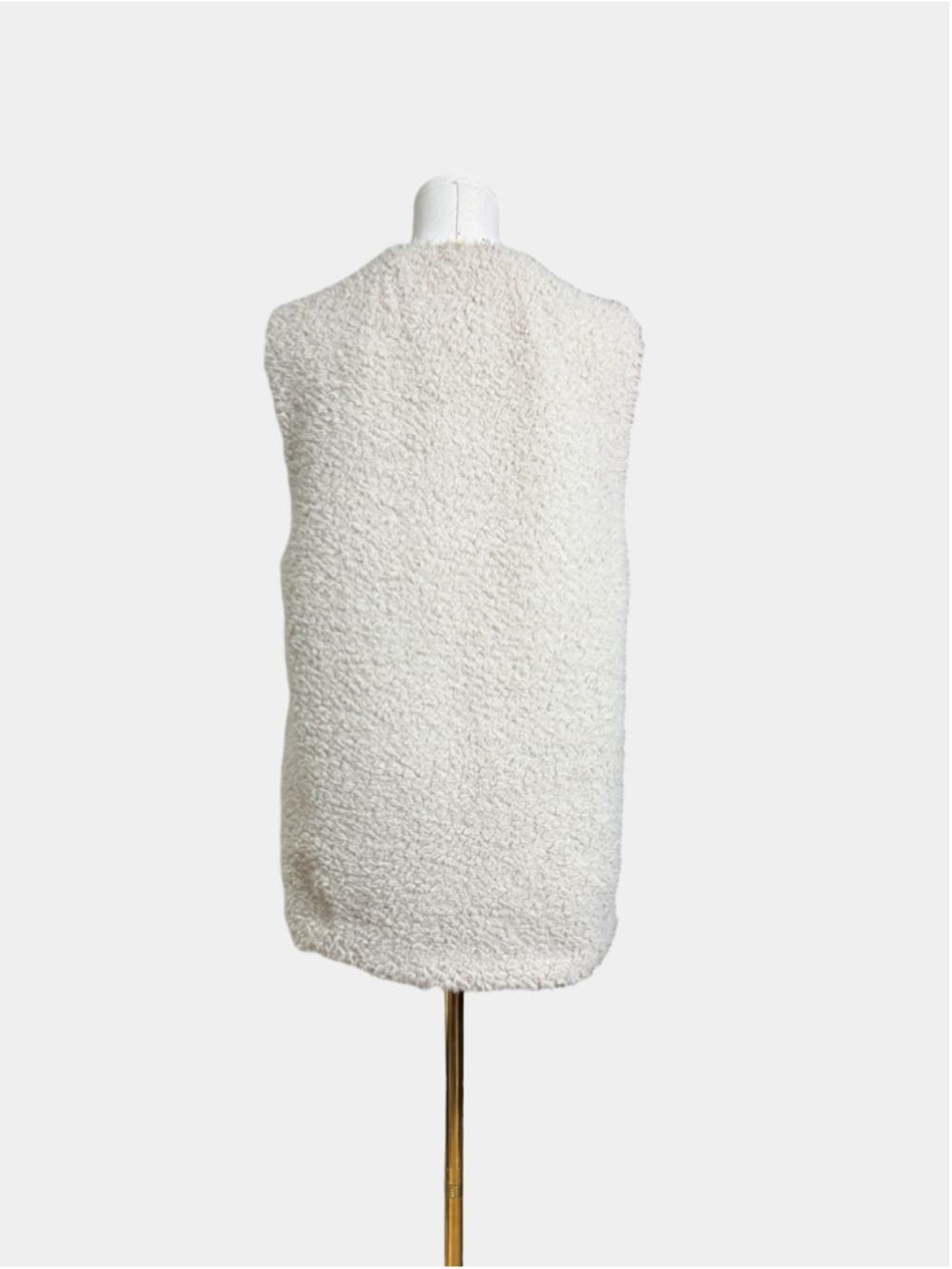 Aritzia WILFRED Chatou Sherpa Cream Vest, Casual Streetwear, Sz M - Picture 3 of 16